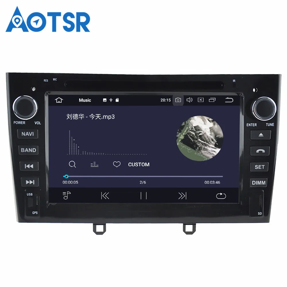Best Aotsr Android 9.0 GPS Navigation Car DVD Player For Peugeot 408 308 308SW Car Radio Recorder car radio tape recorder auto stereo 12