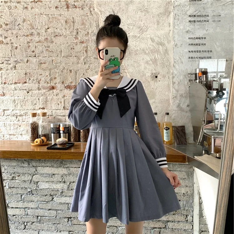 JK японская школьная форма моряка, модная школьная форма морского флота для косплея, платье для девочек