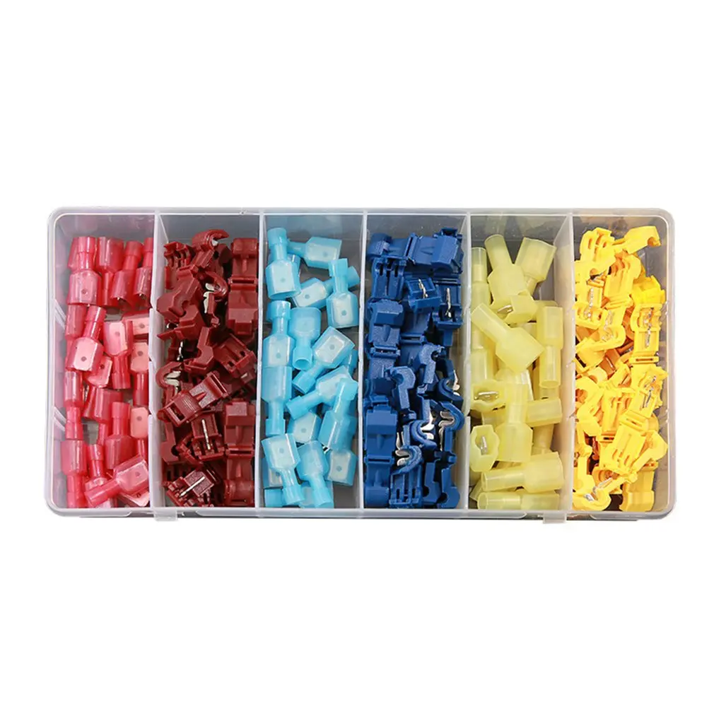 120PCS Crimp Terminal Scotch T Type Wire Connectors Terminals Lock