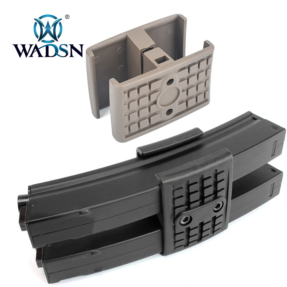 

Wadsn Airsoft Tactical MP5/MP5K Double Magazine Clamp Holder Nylon Hunting Rifle mp5 Fast Dual Mag Clip Gun Accessoorries