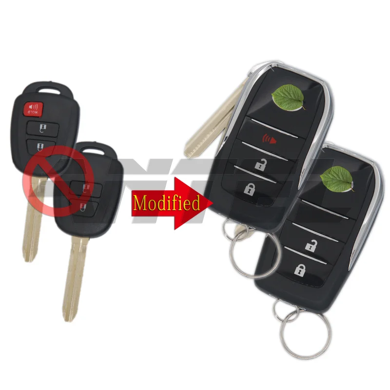 ANTEL NEWEST Modified Flip Remote-Key-Case For Toyota RAV4 Corolla Hilux Fortuner innova Key Shell with Toy43 Blade | Автомобили и