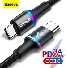 Baseus 60W USB Typ C Auf USB Typ C Kabel USB-C Schnelle Ladegerät Draht Schnur PD USBC Typ-c Kabel Für Samsung S20 Xiaomi Macbook iPad