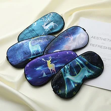 

5Pcs Summer Imitation Silk Sleeping Mask Eyepatch Cotton Lovely Home Travel Relax Sleeping Aid Eye Patch Shading Eye Mask