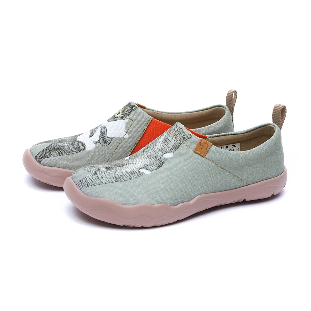 UIN Bear's Hug Дизайн Окрашенные Женщины Холст Обувь Slip on Мокасины Дорожные Кроссовки