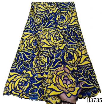 

African Lace Fabric High Quality French Guipure Lace Fabric with Stones 2020 Latest Cord Laces for Nigerian Party Dresses HJ3231