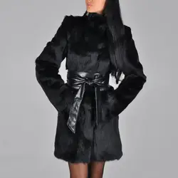 Европа и США Осеняя и зимняя коллекция женских Haining меха норки пальто лисий мех пальто с мехом длинная шуба из искусственного меха