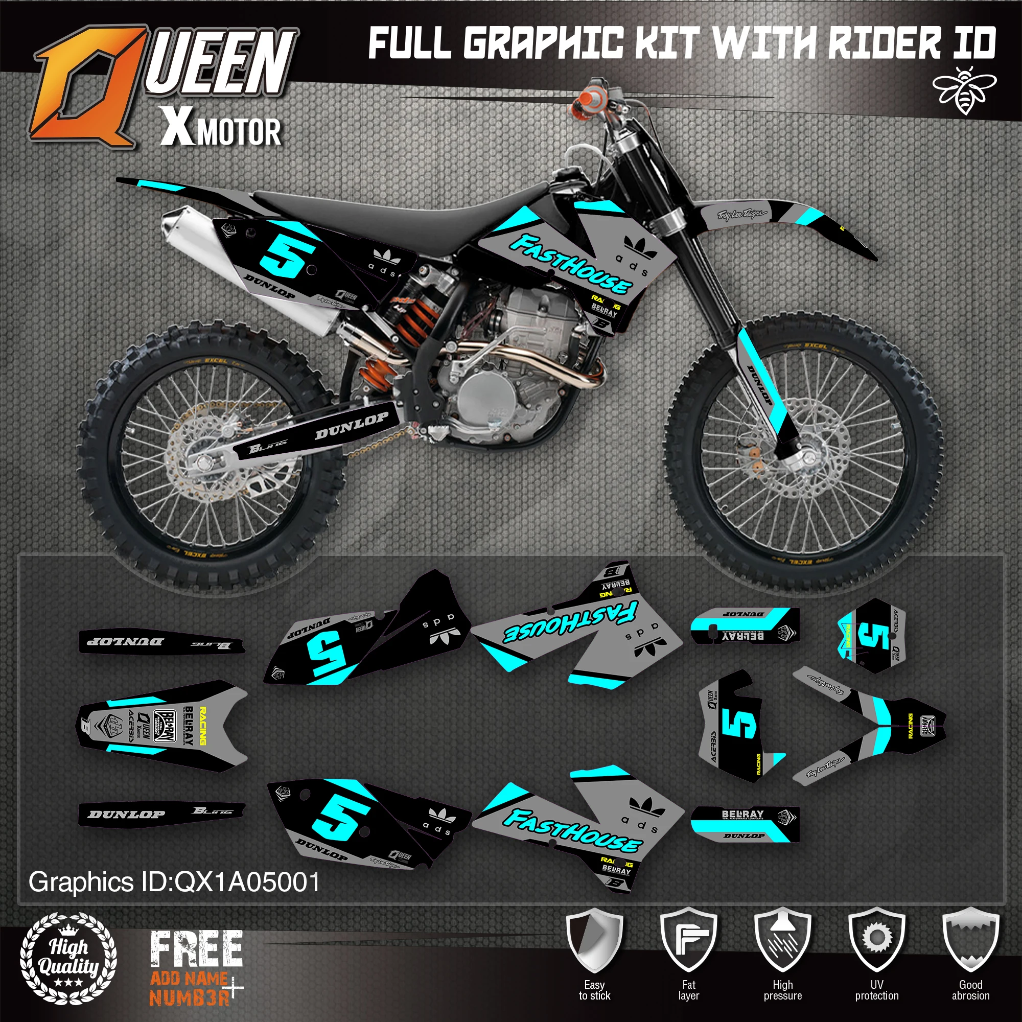 QUEEN X MOTOR Ŀ  ׷ Į ƼĿ ŰƮ KTM 2005 2006 SX SXF , 2005 2006 2007 EXC XC-W EXC-F 001