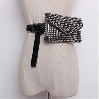 

Fashion Rivets Waist Pack Luxury Designer Fanny Pack Small Women Waist Bag Phone Pouch Punk Belt Bag Purse