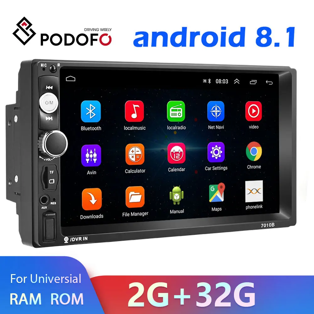 

Camecho Android 8.1 2 Din Car radio Multimedia Video Player 2 din 7" Universal auto Stereo Autoradio WIFI Bluetooth GPS Audio