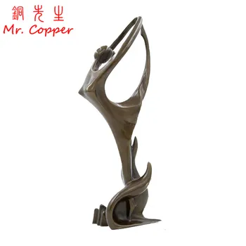 

Mordern Art Dancing Beauty Women Abstract Statue Pure Copper Figurines Sculpture Bronze Crafts Home Decoration for Living Room