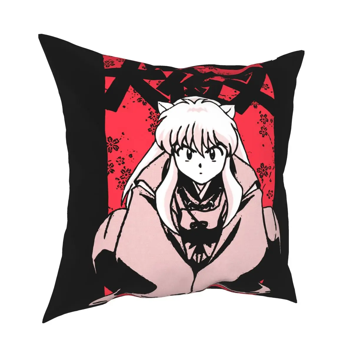 

Feudal Demon Inuyasha Pillow Cover Home Decor Japanese Anime Cushions Throw Pillow for Car Polyester Double-sided Printing