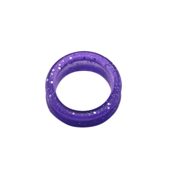 

50Pcs Silica Gel Finger Rings Fit Any Scissors Inserts Haircutting Styling Scissor Accessories Purple