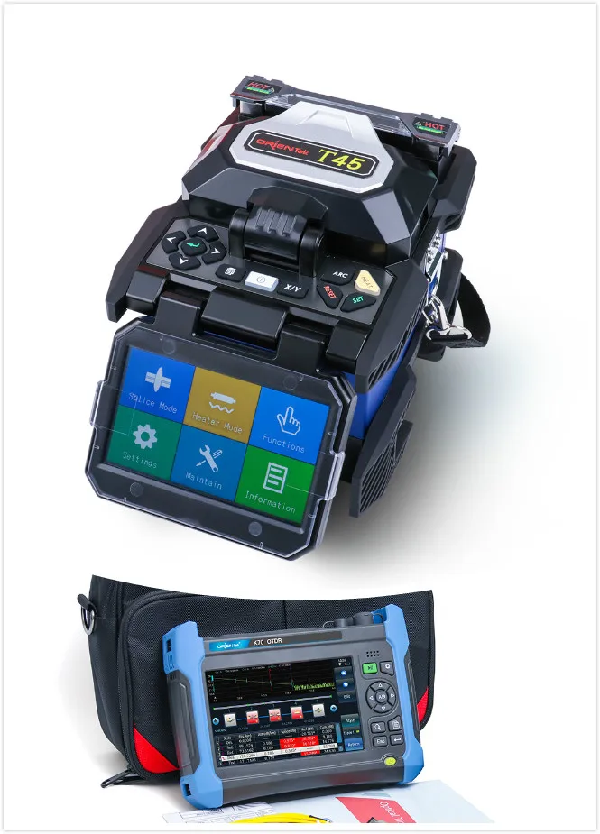 

T45 fiber welding machine fusion splicer and K70 series SM / PON / SM&MM OTDR
