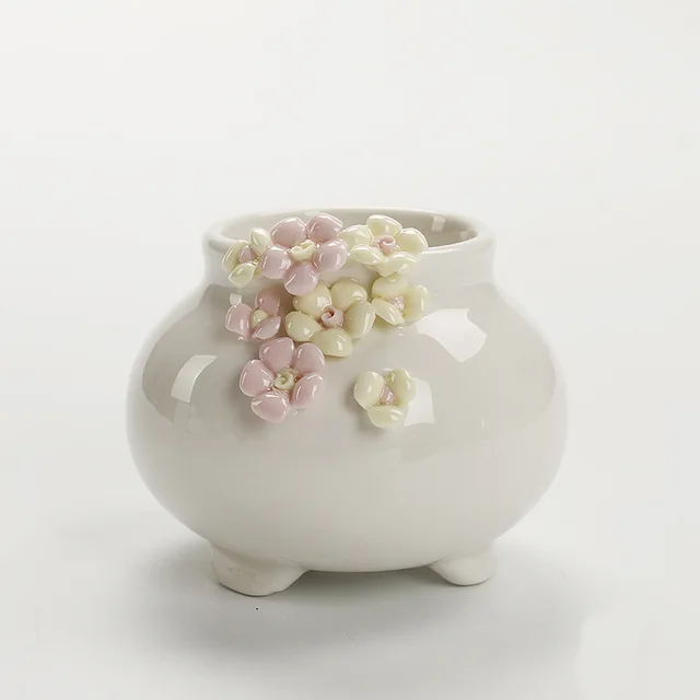 Kerámia Barkács Virág Edény Váza Ültetvény Növények Cserepes Bonsai Otthoni Iroda Dekoráció Asztali Díszek Kerti Ellátás Zamatos Növényi - Image 4