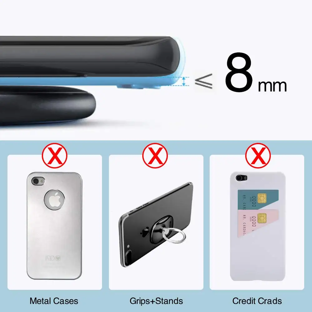 SooPii Беспроводное зарядное устройство 2 шт, 10 Вт Быстрая зарядка Pad& Stand, совместимо с iPhone Galaxy LG и другими телефонами с поддержкой QI