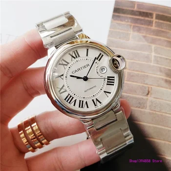 

Cartier- Luxury Watch Men women Watch Waterproof Automatic Mechanical Watch Stainless Steel Sapphire Crystal Wristwatch 22