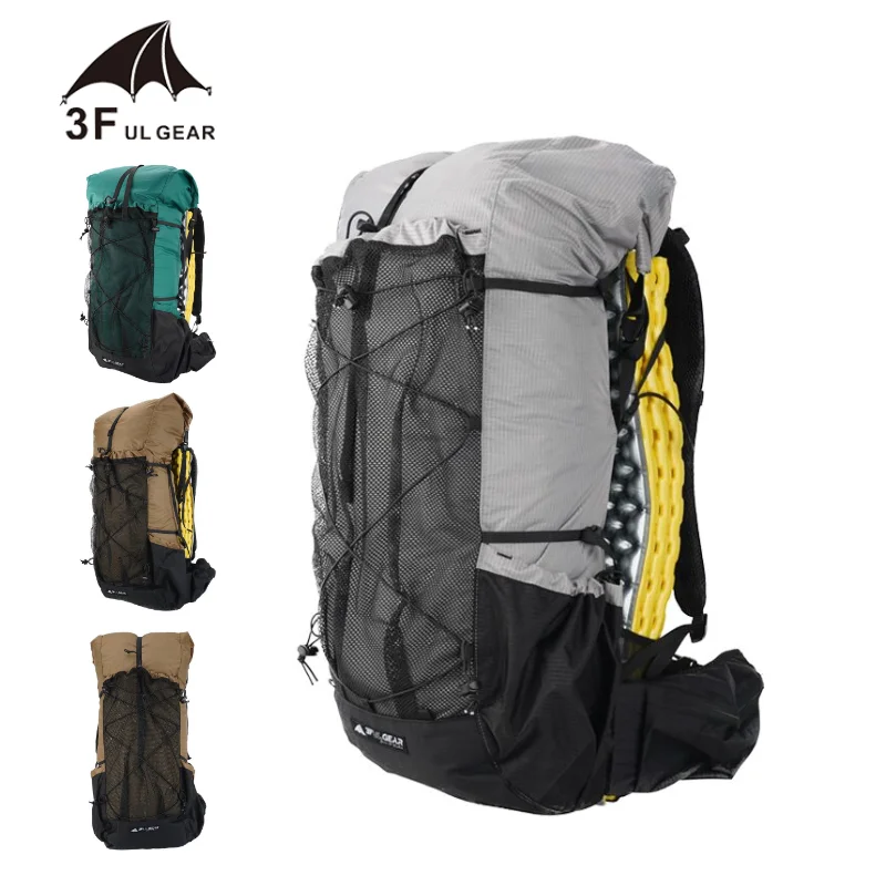 PROD 1005002944966152 3F UL GEAR Water-resistant Hiking Backpack
Lightweight Camping Pack Travel Mountaineering Backpacking Trekking
Rucksacks 40+16L