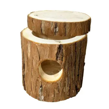 

Wooden Hamster Maze Tunnel House Barrel Tube Cage Exploring Climing Play Toys for Rat Mouse Mice Gerbils Lemmings Rats