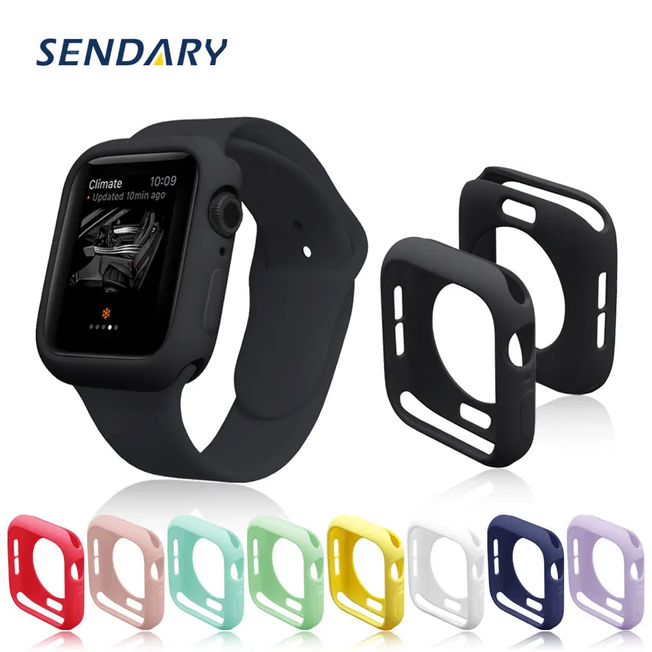 Soft Silicone Watch Cover Case For Apple Watch Se 7/6/5/4/3/2/1 38mm 40mm  41mm Protective Case For Iwatch Series 42mm 44mm 45mm - Watch Cases -  AliExpress