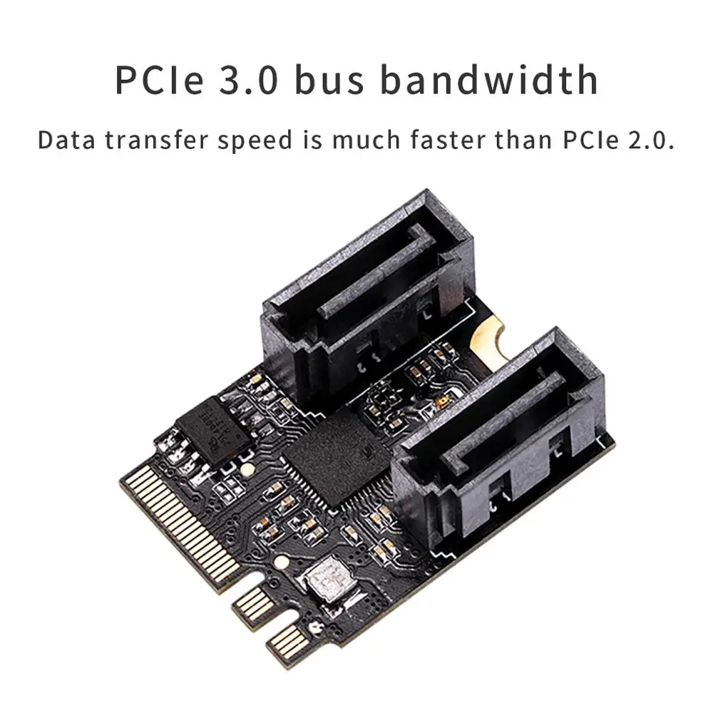 IOCREST M 2 ngff to sata 3 adapter card A Key and E key to 2 2