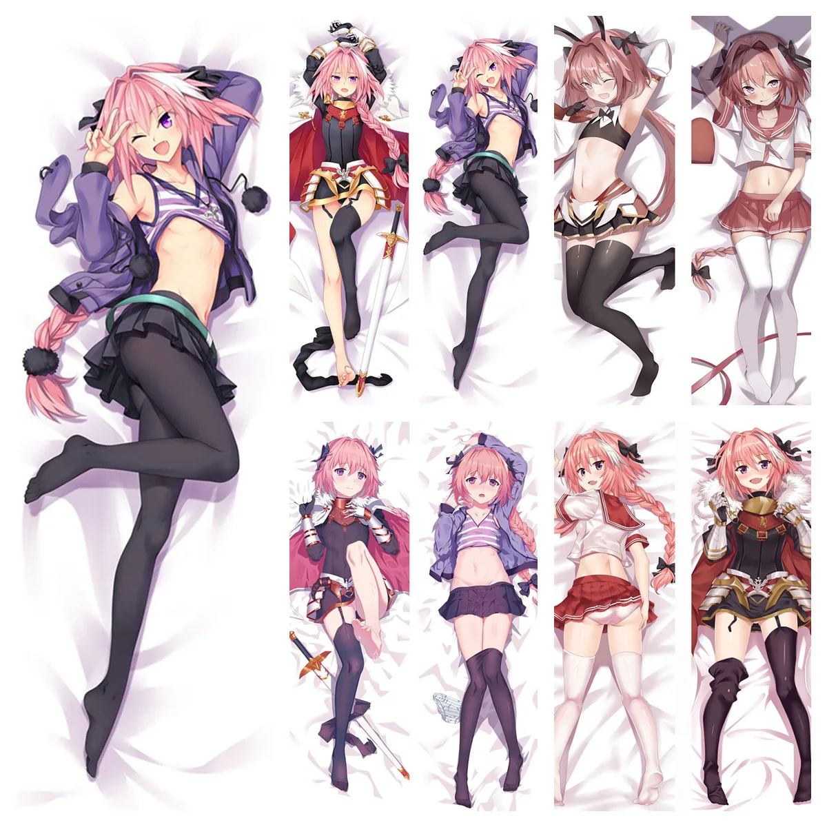 

Anime Dakimakura Fate/Apocrypha FGO Rider Astolfo Body Decorative Pillowcases Hugging Pillow Cover DIY Customized Home Bedding