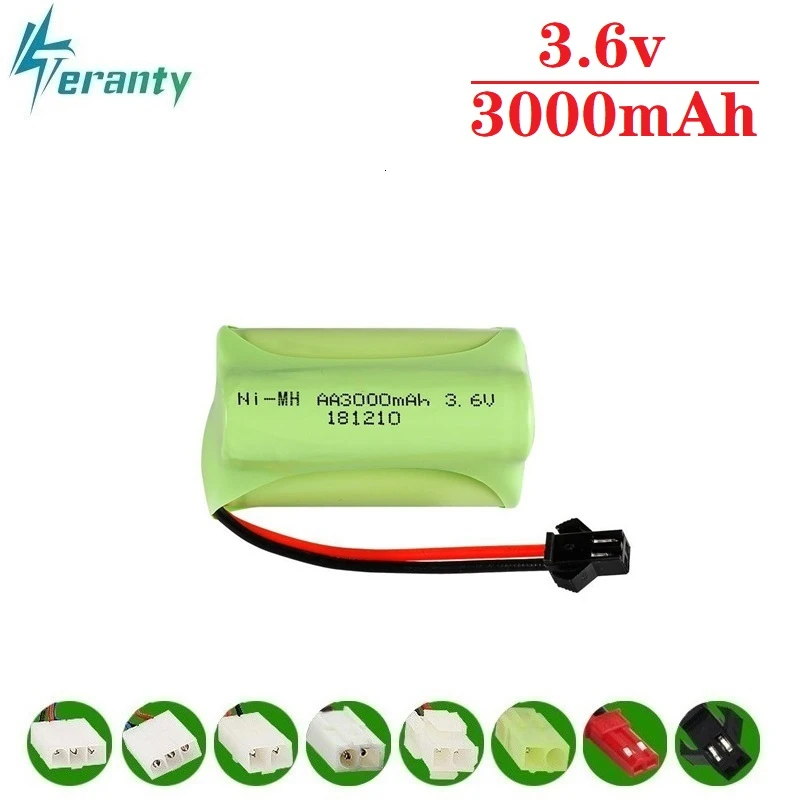 ( T Model ) 3.6v 3000mah NiMH Battery For Rc toy Car Tanks Trains Robot Boat Gun Ni-MH AA 2400mah Rechargeable 1Pcs | Электроника