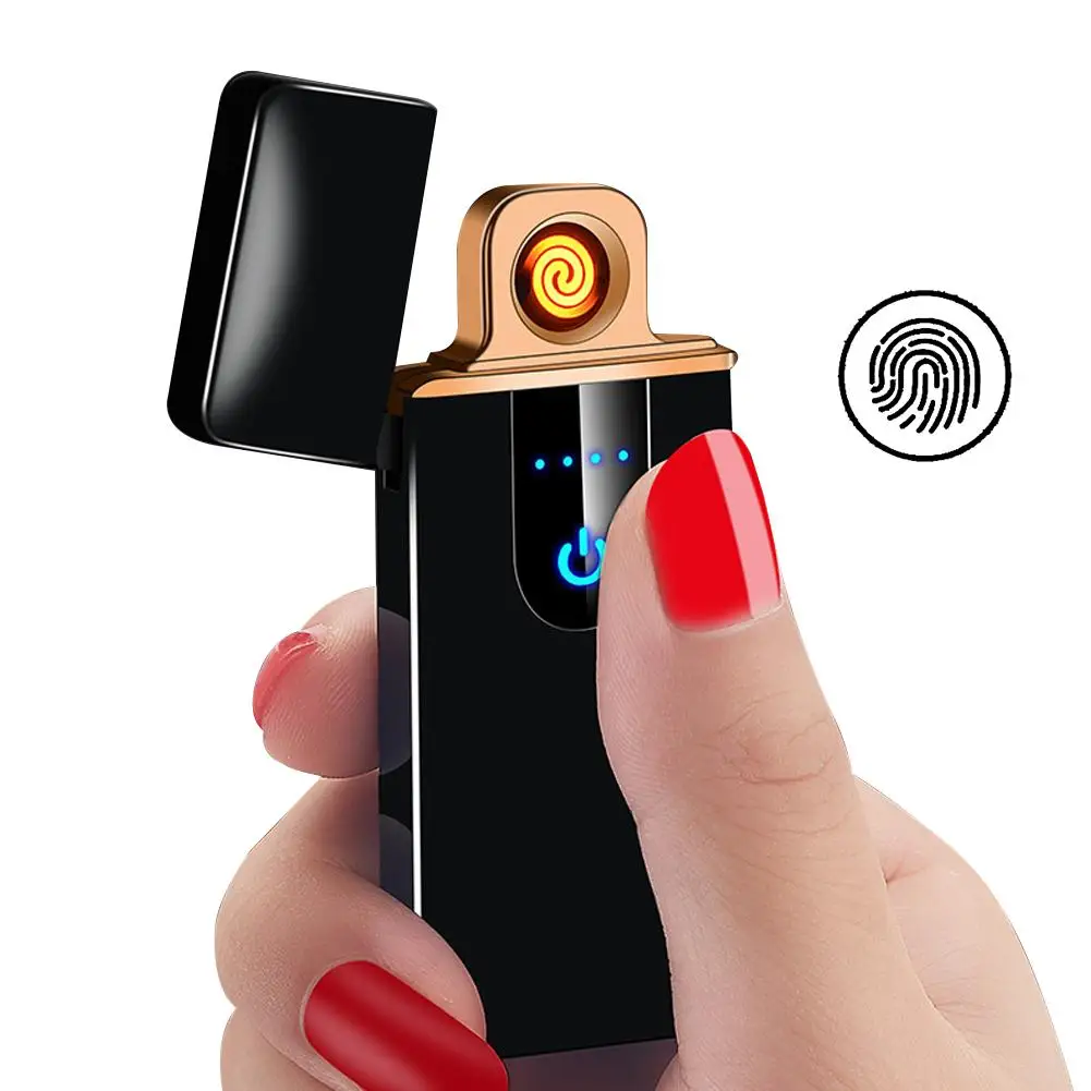 

Double-Sided Mini USB Charging Touch Screen Sensor Electronic Cigarette Lighter Flameless Rechargeable Windproof Lighters