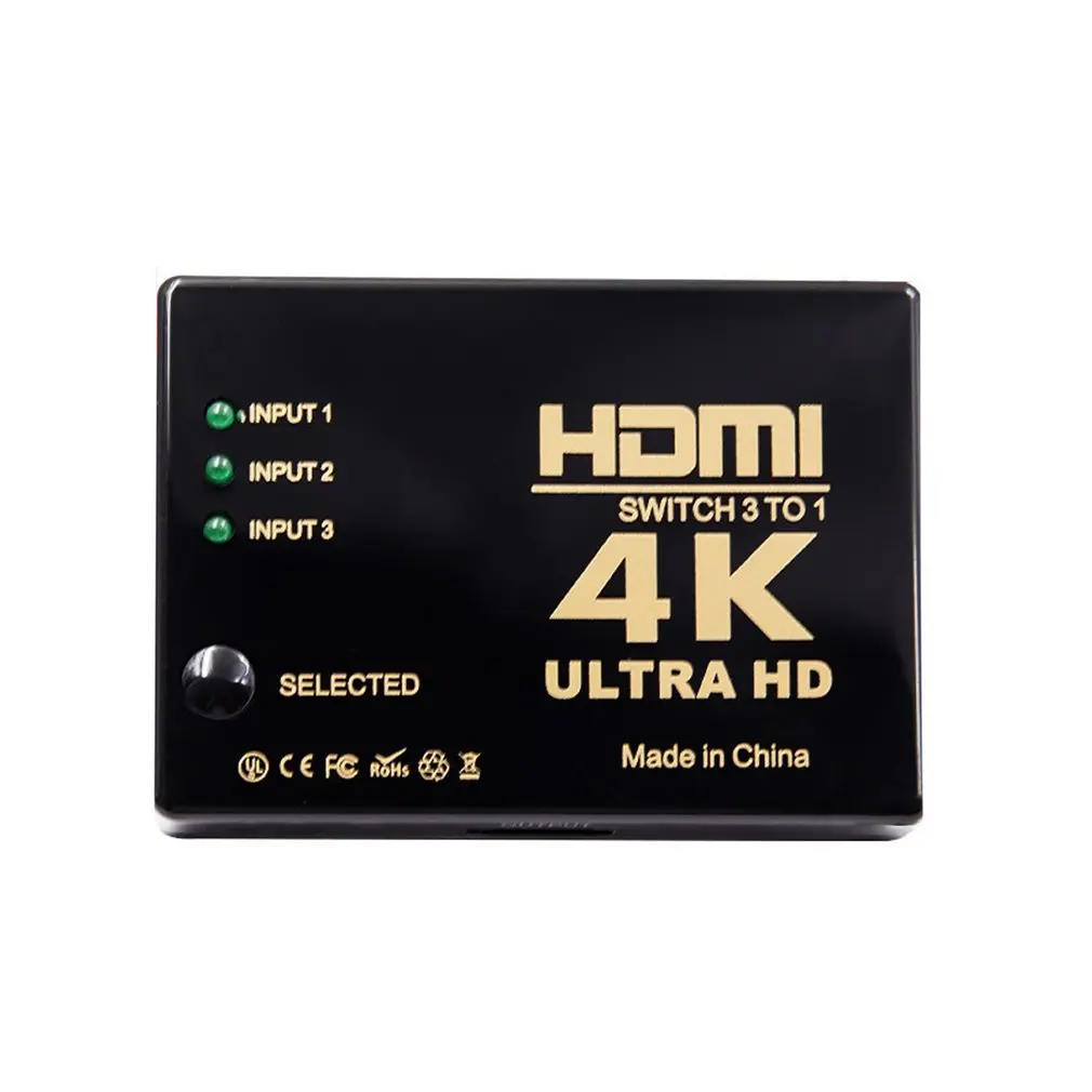 3 порта 4K* 2K 1080P Переключатель HDMI селектор 3x1 разветвитель коробка Ultra HD для HDTV мультимедийный коммутатор горячая распродажа