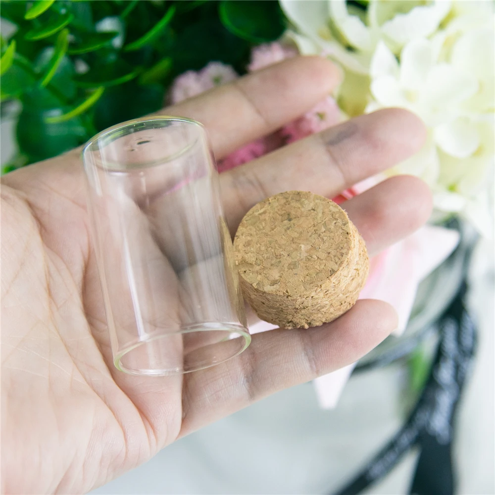 20ml Glass Tube with Wooden Cork 20cc Clear Glass Vial Transparent Jar Cork Tube Bottles 50pcs/lot