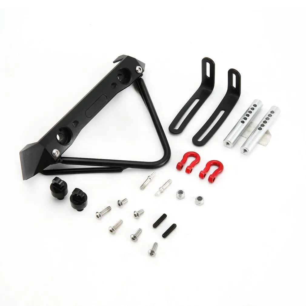 

Triangle Front Bumper With Hook Stainless Steel Metal Model Parts Accessories For 1/10 RC Car Crawler D90 Axial SCX10