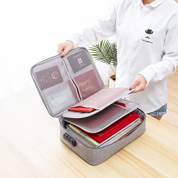 

Big Capacity Document Organizer Handbag Travel Bag Pouch ID Credit Card Wallet Cash Holder Organizer Case Pouch Accessories Suff