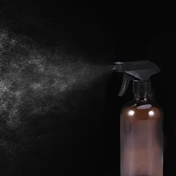 

250/500ml Portable Brown Glass Spray Refillable Bottles Durable Essential Oils Cleaning Products Aromatherapy Trigger Sprayer