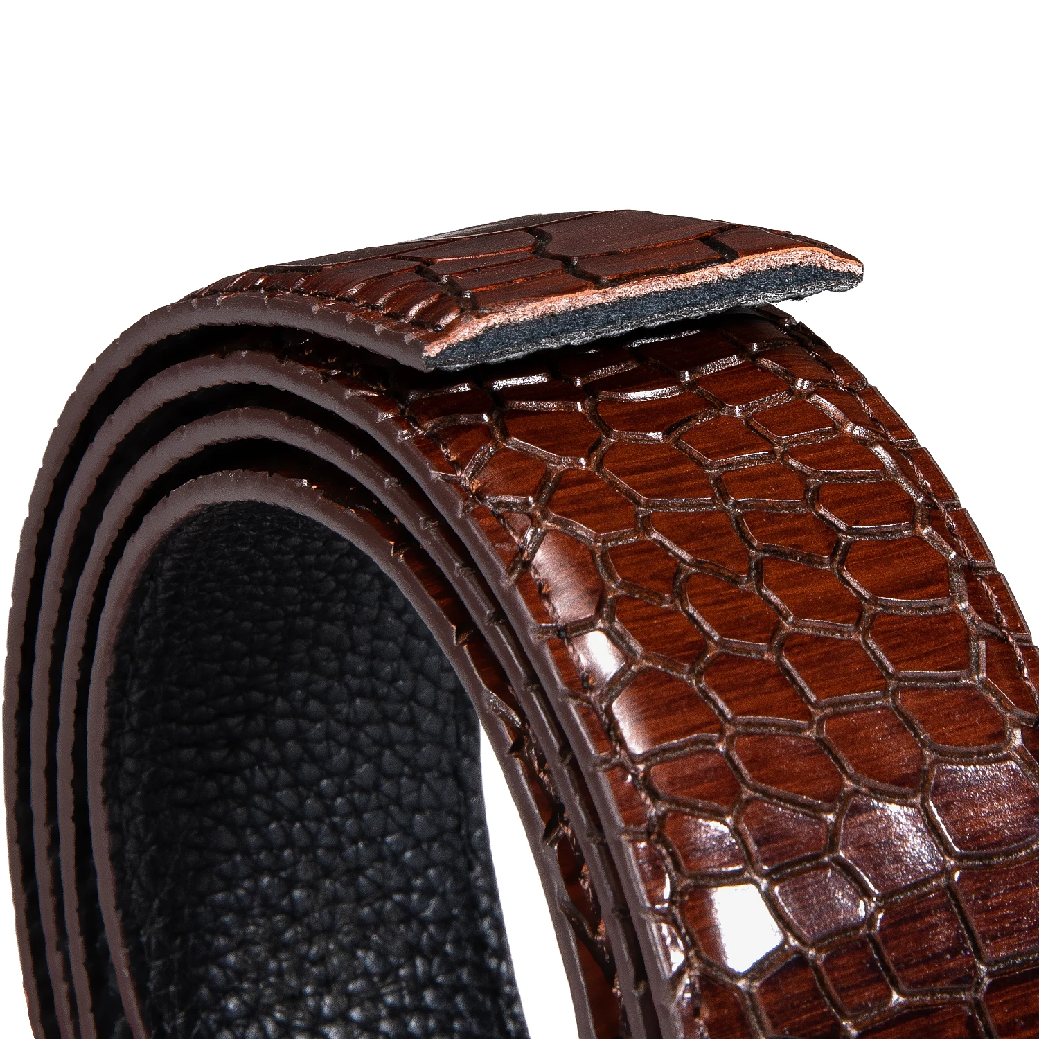 Men Belts Classic Alligator Design Cowhide Leather Crocodile Buckle 3.5cm Wide