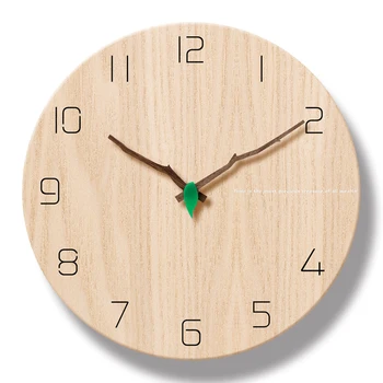 

Nordic Wall Clock Art Silent Simple Wood Nordic Fashion Decor Wall Clock Living Room Clocks Modern Minimalist BB50W