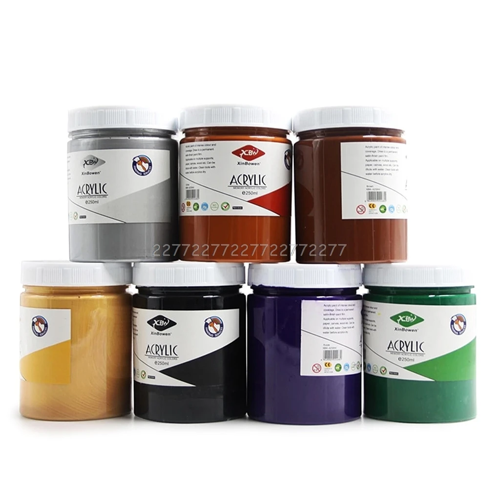 

250ml Children Hand Painted Pigments Drawing Acrylic Paint DIY Hand-painted Wall Painting Textile Paint Art Graffiti Supplies