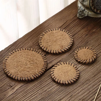 

Round Cork Coasters Set Coffee Cup Mat Cup Cushion KungFu Tea Set Tea Table Placemats Mug Pads Holder Cup Decoration
