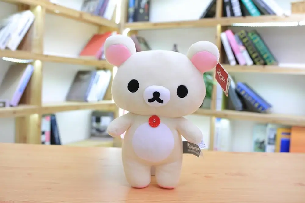 Новинка, Rilakkuma, плюшевые игрушки, Япония, аниме, медведь, набивка, kawaii, кукла животного, прекрасный подарок для детей, рождественский подарок, украшение - Цвет: Белый