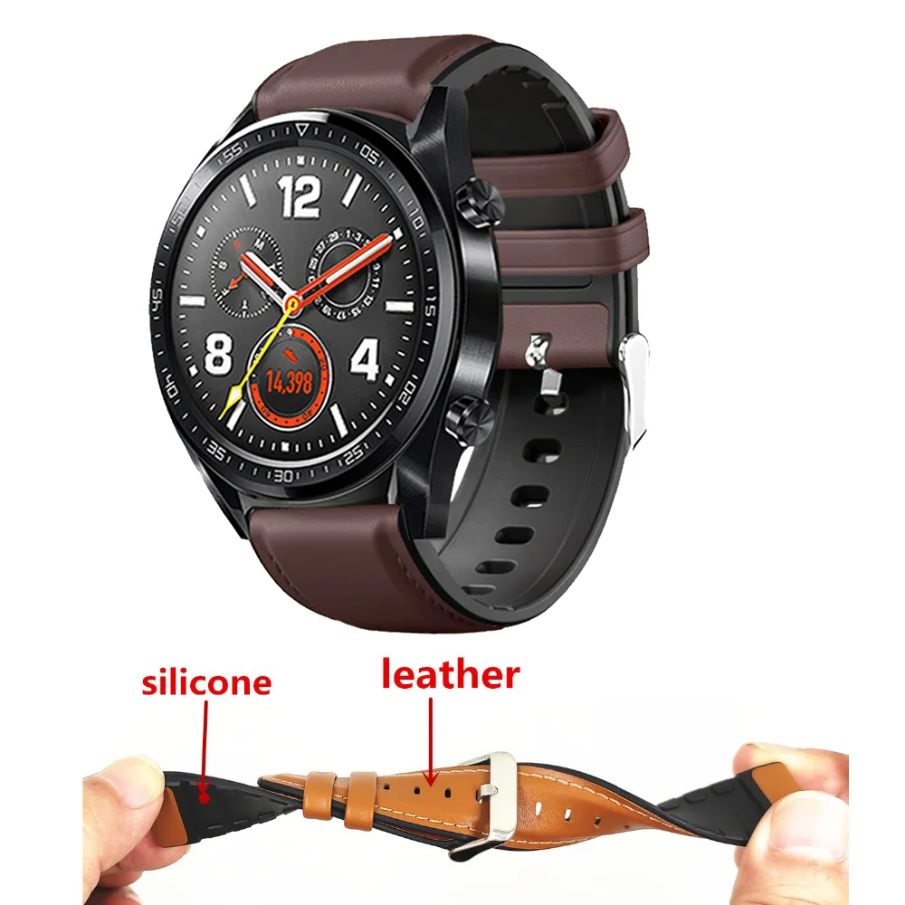 20/22 мм силиконовый кожаный ремешок для Amazfit Bip S gts gtr Браслет Для xiaomi GTR 42 47 Pace Stratos
