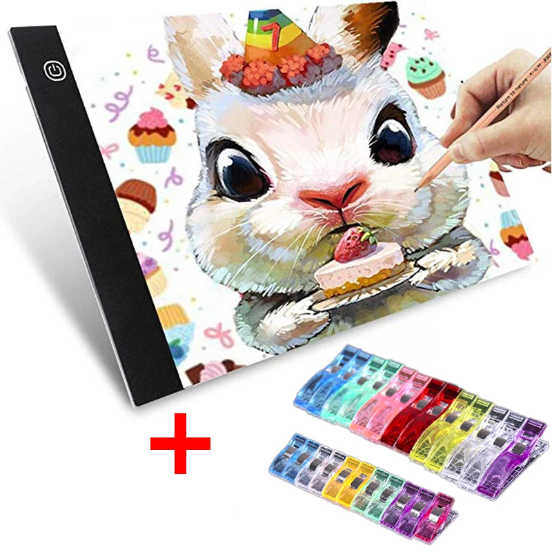 Diamond Painting A4 A5 LED Light Tablet Pad Mosaic Accessories Three Level Dimmable Ultrathin | Дом и сад