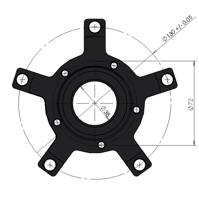 Chainring Chain Ring Spider Adapter for TONGSHENG TSDZ2 TSDZ3 Mid
