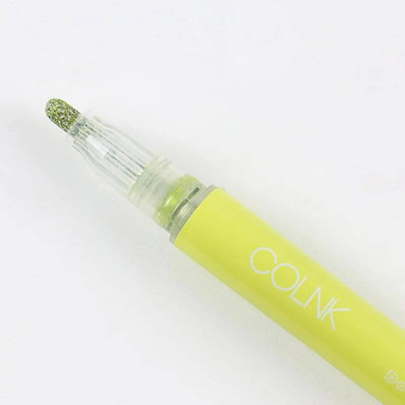 Yellow 8 Color Double Line Outline Pen Highlighter Marker Pen for Card Writing Drawing P7Ding - Color: Yellow