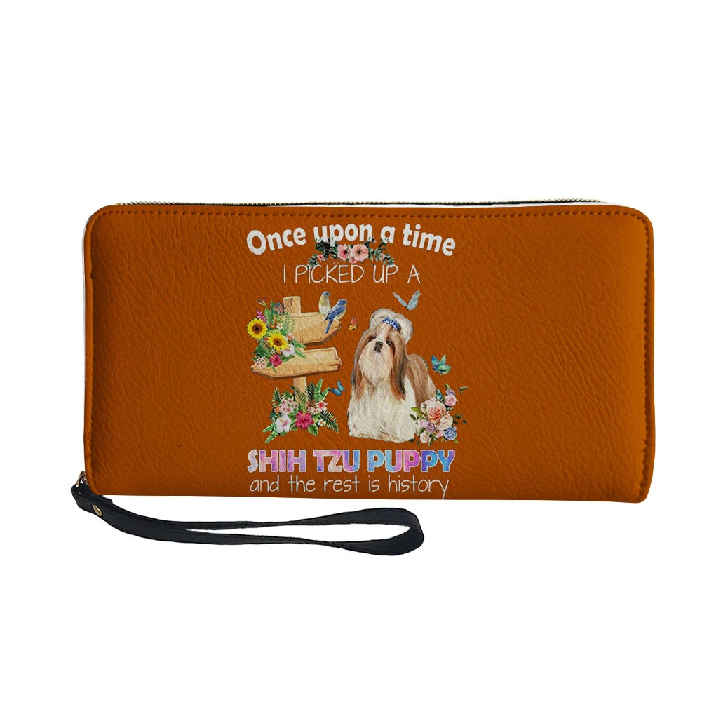 SHIH TZU PUPPY Dog Print Wallet Women Teenager Girl Coin Purse Portable