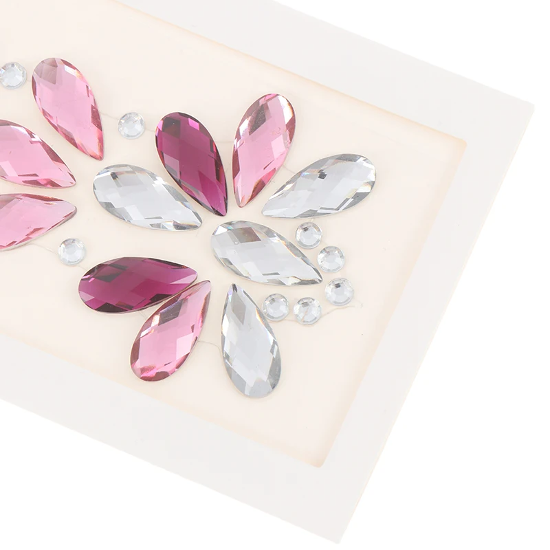 Temporary Tattoo Stickers 3D Crystal Stickers Forehead Headpiece Hair Glitter Face Body Gems Shiny Sticker