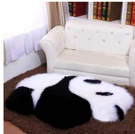 Ковер из искусственного меха коврик панда животное коала фигурный ковер детская комната мягкий ворсистый, Пушистый Плюшевый коврик гостиная спальня длинный коврик для волос - Цвет: Panda