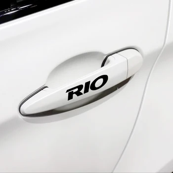 

4pcs/set Car Door Handle Reflective Car Stickers Decoration Car styling Door handle Decal for KIA RIO K2 2010-2017