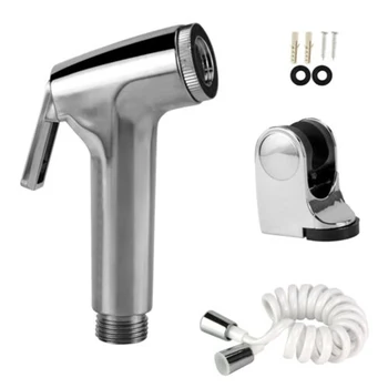 

Shattaf Toilet Bidet Douche Spray Kit Shower Head Bracket Hose Sprayer Set Part