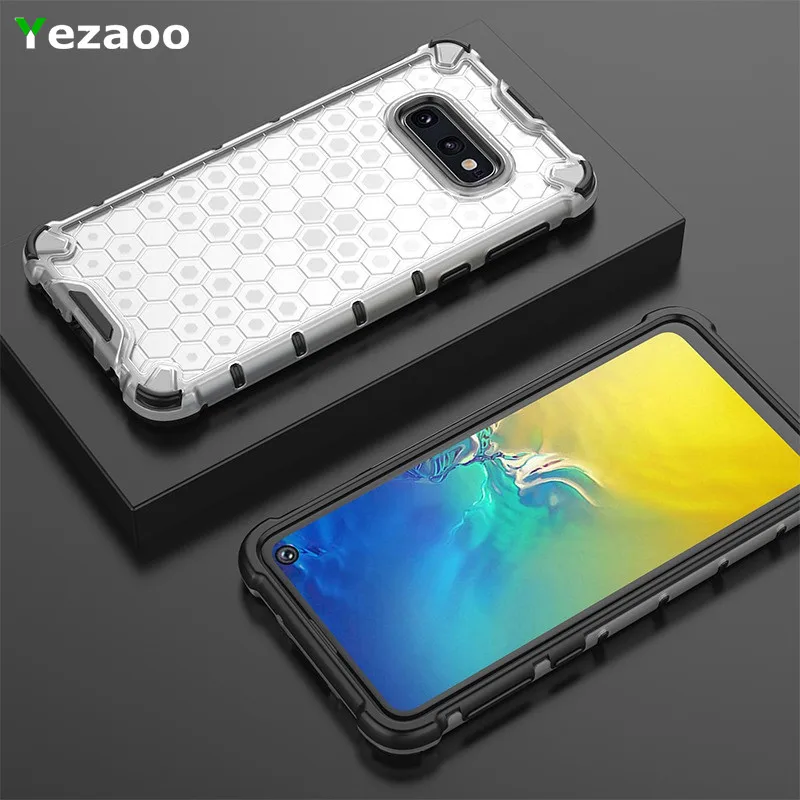 Для пчелиных сот Гибридный чехол из поликарбоната + ТПУ противоударный samsung Galaxy S10