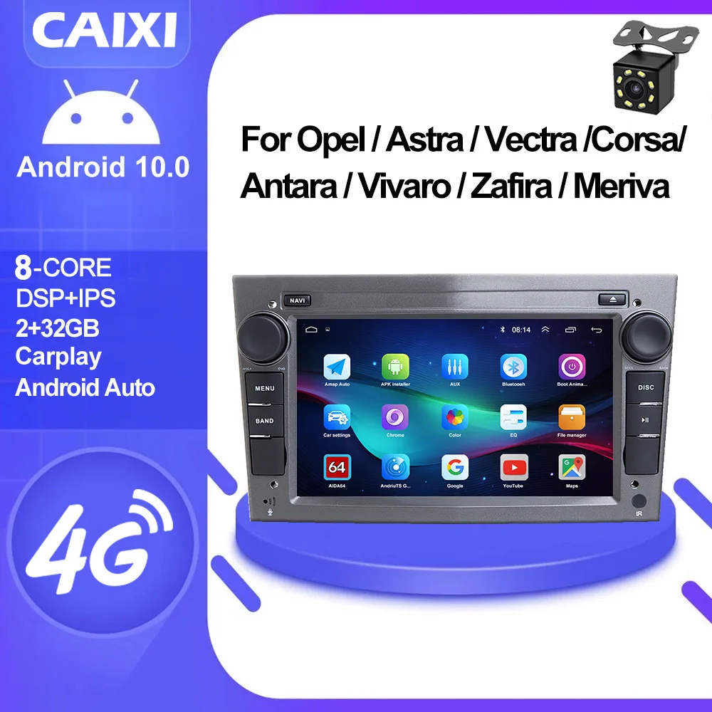 Автомобильный радиоплеер CAIXI 2 Din android 10 для Opel Astra H G J Antara vectra c b Vivaro astra corsa d zafira Carplay