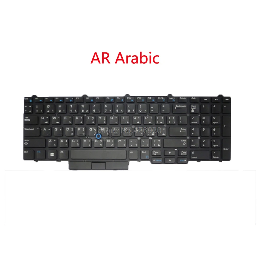 Ноутбук с подсветкой US AR ACNOR BR SD FR SP JP клавиатура для DELL Latitude E5550 5550 E5570 5580 7510 3510 M3510