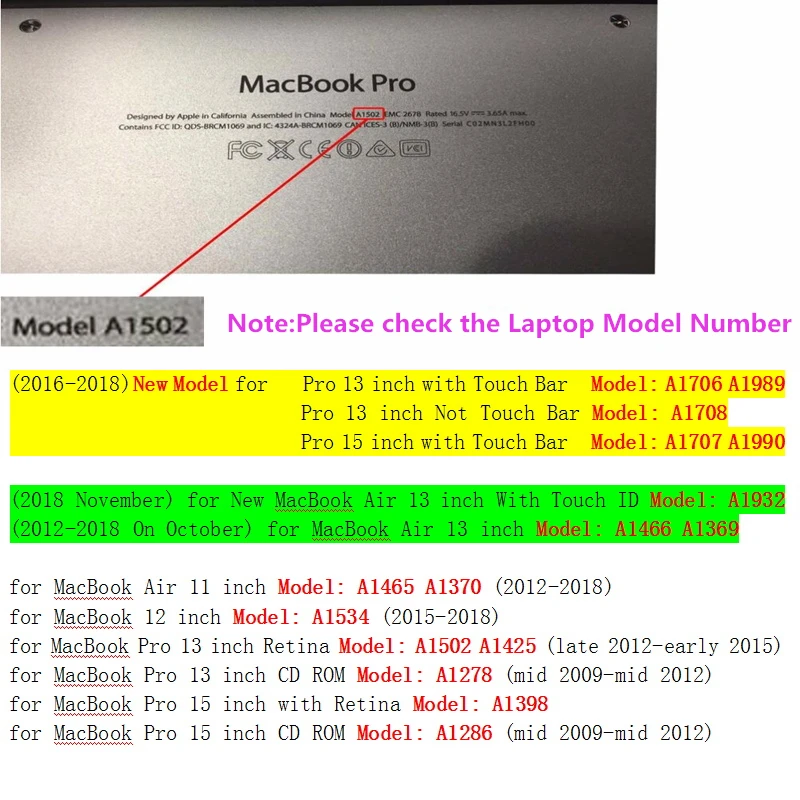 Прозрачный жесткий чехол для ноутбука Macbook Air 13 A2179 2020 Retina Pro 15 A2289 A2159 новый с